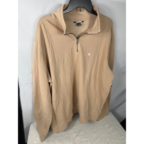 Eddie Bauer Men's Mr Camp Fleece Riverwash Pullover Taupe XL - Picture 2 of 6